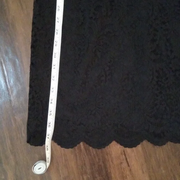 Betsy Johnson Ivory and Black Lace Dress with Collar Size 14 - Picture 10 of 12